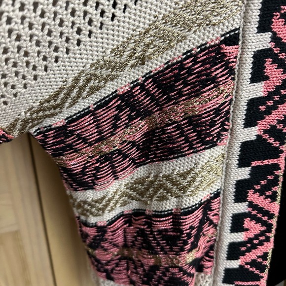 Circus Hotel Anthropologie Aztec Print Loose Fit Cardigan Sweater EU Sz 38 US S - Picture 11 of 14